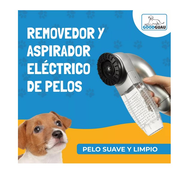 Aspiradora Masajeadora para Mascotas - Cepillo Antipelos con Depósito