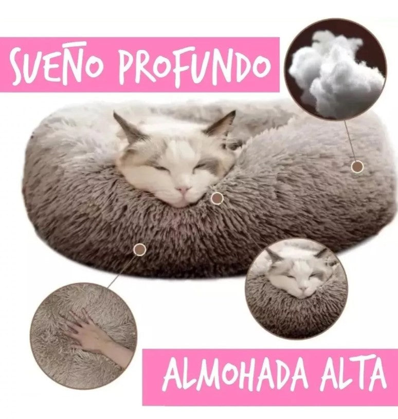 Cama Nube Anti-Estrés - Donut Suave 60cm ☁️💤