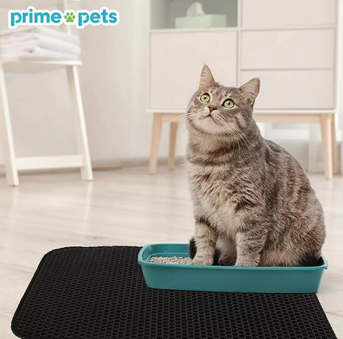 Alfombra Atrapa Arena para Gatos - Doble Capa Antideslizante