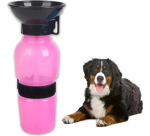 Botella Bebedero Portátil para Perros 2 en 1 - Antiderrames 350ml